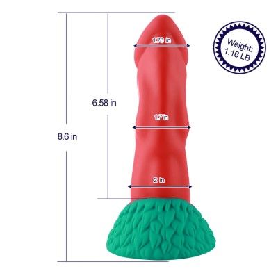 Hismith 8.6" Fireflow Silicone Dildo with Tapered Head and Smooth Shaft