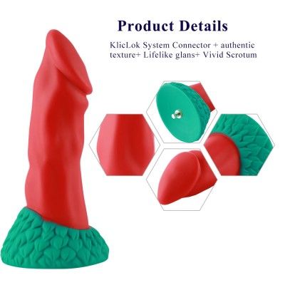 Hismith 8.6" Fireflow Silicone Dildo with Tapered Head and Smooth Shaft