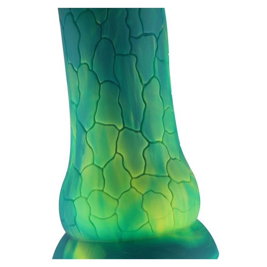 Hismith 9.5" Slightly Curved Crack-textured Fantasy Dildo