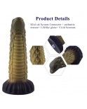 Hismith 8.5" Fantasy Dildo with Squama-textured Curved Shaft and Tapered Monster Head