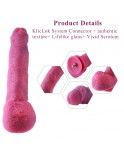 Hismith 9.7" (24.6 cm) Fantasy Starry Rose Red Dildo with Realistic Texture & Curved Shaft Hismith 9.7" (24.6 cm) Fantasy Starry Rose Red Dildo with Realistic Texture & Curved Shaft