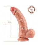 Hismith 9.1" Dual Layered Realistic Dildo with Life-like Appearance and Curved Shaft