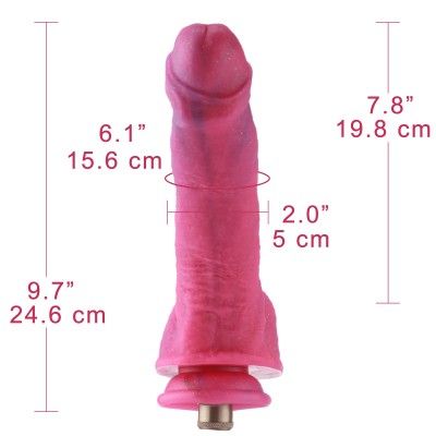 Hismith Passionate Red Sex Machine Bundle with 4 Fantasy Dildos