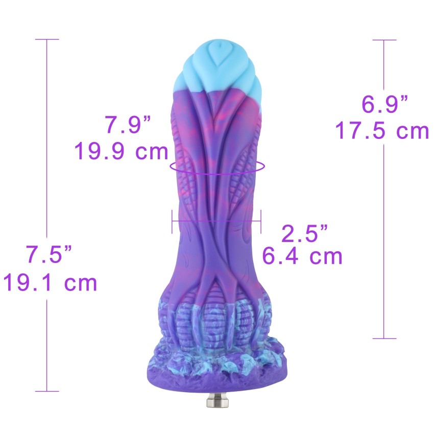 Hismith Elegant Blue Sex Machine Bundle with 4 Fantasy Dildos