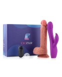 App-Interactive Vibrating Dildo and Vibrator Bundle, Eropair 2-in-1 Lesbian Pleasure Set