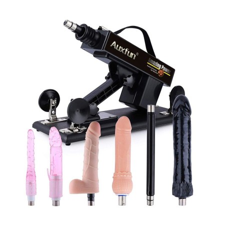 Discount Auxfun Basic Sex Machine Bundle for Women with 5 Dildos