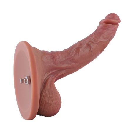Hismith 8.86” Dual-Density Silicone Dildo with Realistic Veins and Curved Shaft