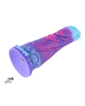 Hismith 7.5" Slightly Curved Fantasy DIldo with Carving Texture & Fantastic Color