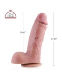 Hismith 10" Realistic Silicone Dildo with Bulging Veins & Tapered Head