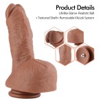 Hismith 9.1" Dual Layered Silicone Dildo with Short Fat Shaft