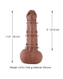 Hismith 11.8" Huge Dual Layered Silicone Dildo with Curved Shaft