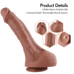 Hismith 11.8" (30 cm) Huge Dual Layered Silicone Dildo with Curved Shaft