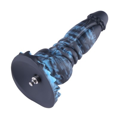 Hismith 8.8" Black & Blue Fantasy Dildo with Raised Ridges