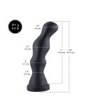 Hismith 8.5 in Beaded Anal Plug with Curved Shaft