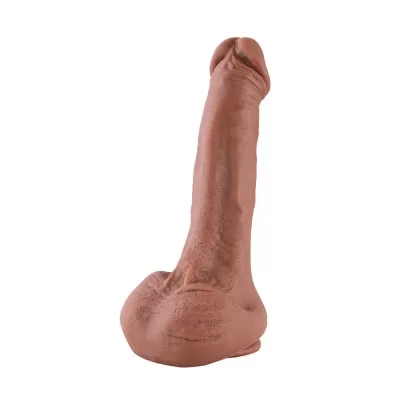 Hismith 11.8" (30 cm) Huge Dual Layered Silicone Dildo with Curved Shaft