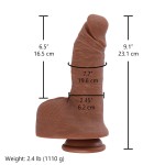 Hismith 23.1 cm (9.1") Dual-layered Silicone Dildo with Removable Kliclok