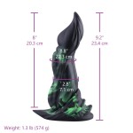 Hismith 9.2" (23.4 cm) Glow-in-the-dark Fantasy Dildo with Soft Tapered Head