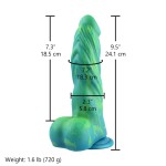 Hismith 9.5" (24.1 cm) Silicone Fantasy Dildos with Protruding Lines & Tapered Head Hismith 9.5" (24.1 cm) Silicone Fantasy Dildos with Protruding Lines & Tapered Head