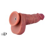 Hismith 6.6" (16.8 cm) Dual-layered Short Fat Silicone Dildo with Suction Cup & Removable Kliclok