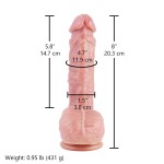 Hismith realistlik kahe tihedusega dildo, S/M/L