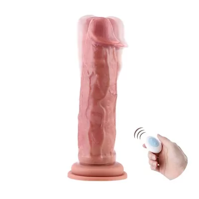 Hismith 9.1" Realistic Vibrating and Rotating Silicone Dildo with 3 Speeds + 4 Modes