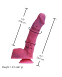 Hismith 9.7" (24.6 cm) Fantasy Starry Rose Red Dildo with Realistic Texture & Curved Shaft Hismith 9.7" (24.6 cm) Fantasy Starry Rose Red Dildo with Realistic Texture & Curved Shaft