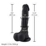 Hismith 12.4" (31.5 cm)' Huge Black Realistic Silicone Dildo with Removable Kliclok Hismith 12.4" (31.5 cm)' Huge Black Realistic Silicone Dildo with Removable Kliclok