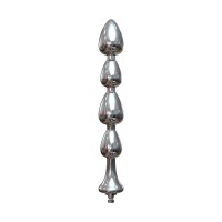 Hismith 8.4" (21.3 cm) Metal Anal Plug with Continuous Beads and Tapered Head