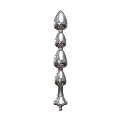 Hismith 8.4" (21.3 cm) Metal Anal Plug with Continuous Beads and Tapered Head