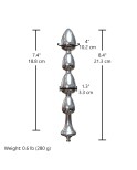 Hismith 8.4" (21.3 cm) Metal Anal Plug with Continuous Beads and Tapered Head Hismith 8.4" (21.3 cm) Metal Anal Plug with Continuous Beads and Tapered Head