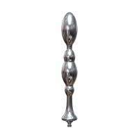 Hismith 8.5" (21.6 cm) Oval Head Metal Beaded Anal Dildo, Smooth Aluminium Anal Wand with KlicLok