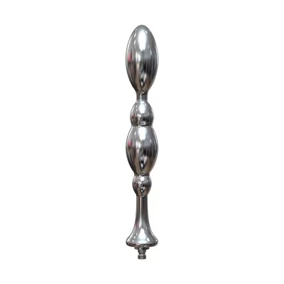 Hismith 8.5" (21.6 cm) Oval Head Metal Beaded Anal Dildo, Smooth Aluminium Anal Wand with KlicLok