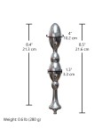 Hismith 8.5" (21.6 cm) Oval Head Metal Beaded Anal Dildo, Smooth Aluminium Anal Wand with KlicLok Hismith 8.5" (21.6 cm) Oval Head Metal Beaded Anal Dildo, Smooth Aluminium Anal Wand with KlicLok