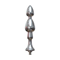 Hismith 6.2” Smooth Metal Anal Dildo with Conical Beads