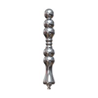 Hismith 8.2" Slim Metal Anal Dildo with Round Beads