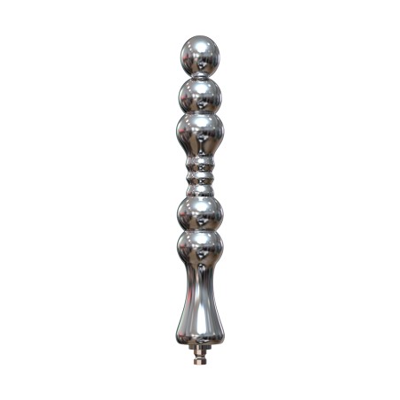 Hismith 8.2” Slim Metal Anal Dildo with Round Beads