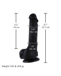 Hismith 8.7" (22.1 cm) Black Realistic Silicone Dildo for Kliclok System Hismith 8.7" (22.1 cm) Black Realistic Silicone Dildo for Kliclok System