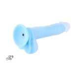 Hismith 24,6 cm pikkune pimedas helendav silikoonist dildo eemaldatava Kliclokiga