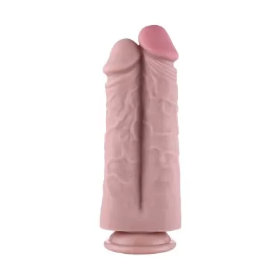 Hismith 8.5" (21.6 cm) Conjoined Silicone Dildo, Realistic Siamese Dong