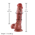 7.5"(19cm) Realistic Veiny Dildo, Double-layer Dong With Blood Vessel Painting, Suction Cup Based