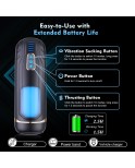 Sinloli APP Controlled 2-in-1 Male Masturbator with 10 Thrusting, Vibration Sucking Modes Pocket Stroker