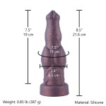 Hismith Soft Silicone Dog Dildo with Protruding Dog Knots, S/M Hismith Soft Silicone Dog Dildo with Protruding Dog Knots, S/M