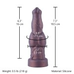 Hismith Soft Silicone Dog Dildo with Protruding Dog Knots