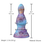 Galactic Ripple Silicone Dildo – 8.3" Textured Design with Suction Base