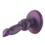 Midnight Serpent Silicone Dildo – 6.7" Textured Fantasy Design with Suction Base