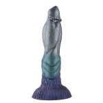 Emerald Tyrant Silicone Dildo – 9.5" Textured Fantasy Shaft with Suction Base & Metallic Finish