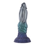 Emerald Tyrant Silicone Dildo – 9.5" Textured Fantasy Shaft with Suction Base & Metallic Finish