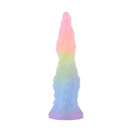 LumaTent Glow Fantasy Dildo – 8.3" Glow-in-the-Dark Pastel Tentacle with Suction Base