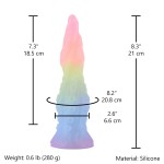 LumaTent Glow Fantasy Dildo – 8.3" Glow-in-the-Dark Pastel Tentacle with Suction Base
