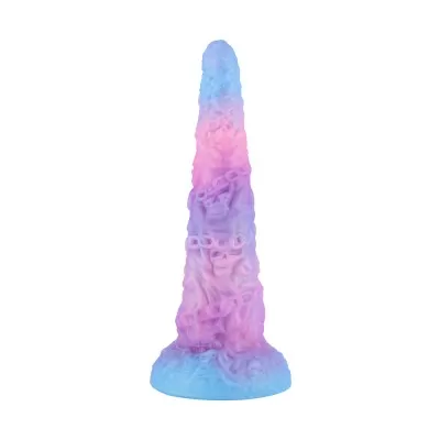 Glow Chain Fury – 15.4" Glow-in-the-Dark Fantasy Silicone Dildo with Chain Texture